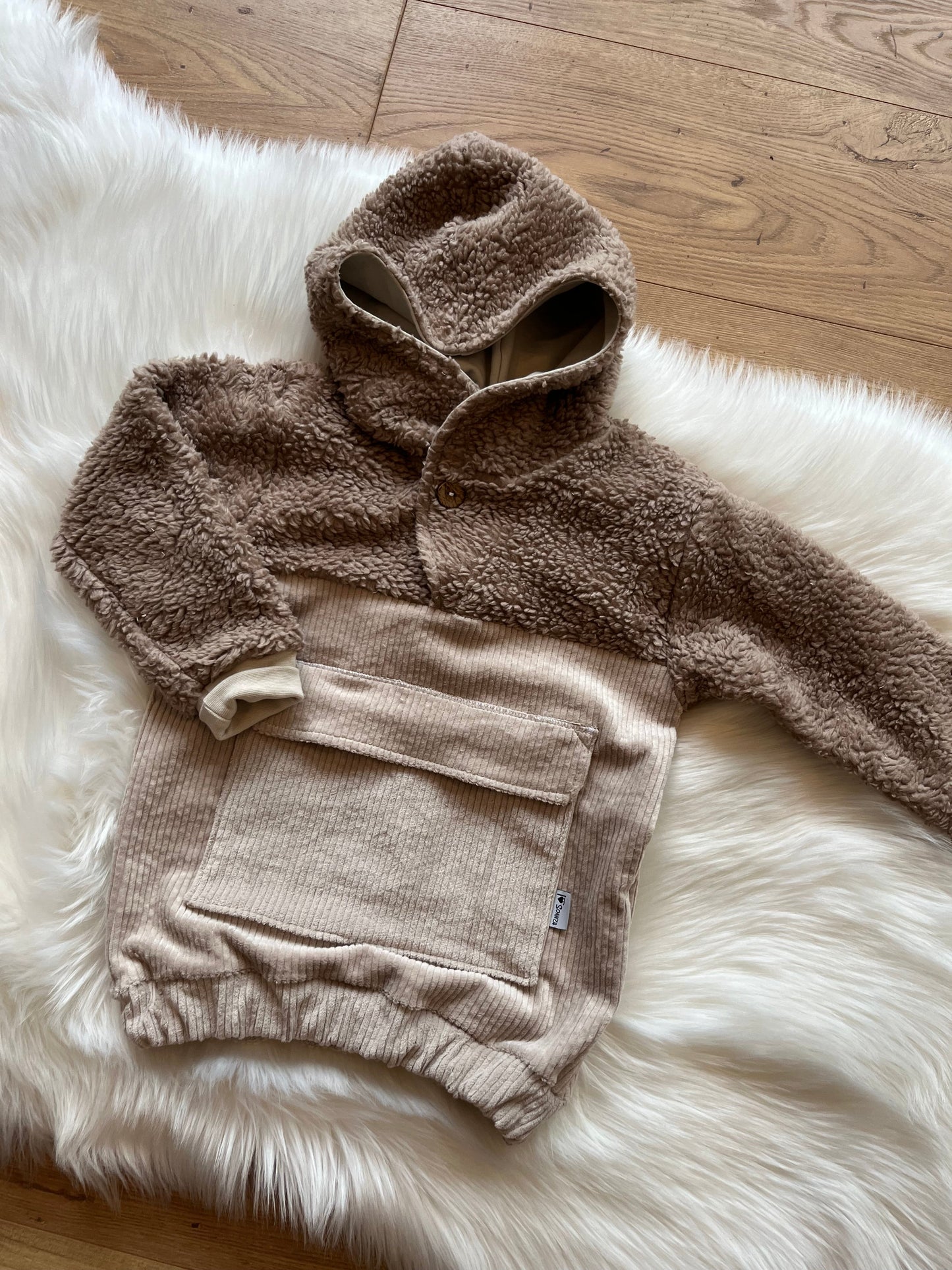 Outdoorhoodie Cord/Teddy ab Gr. 128
