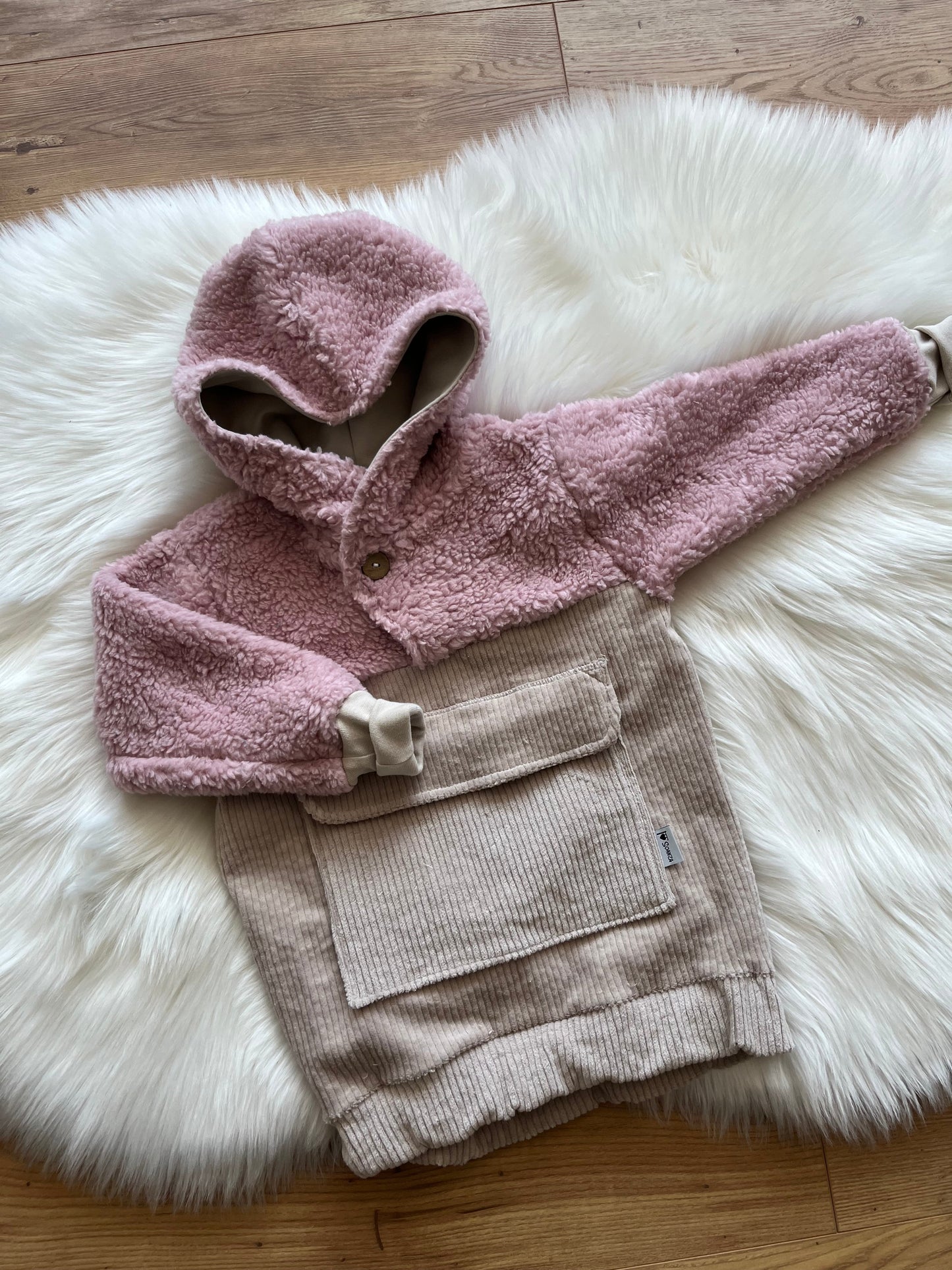 Outdoorhoodie Cord/Teddy ab Gr. 128