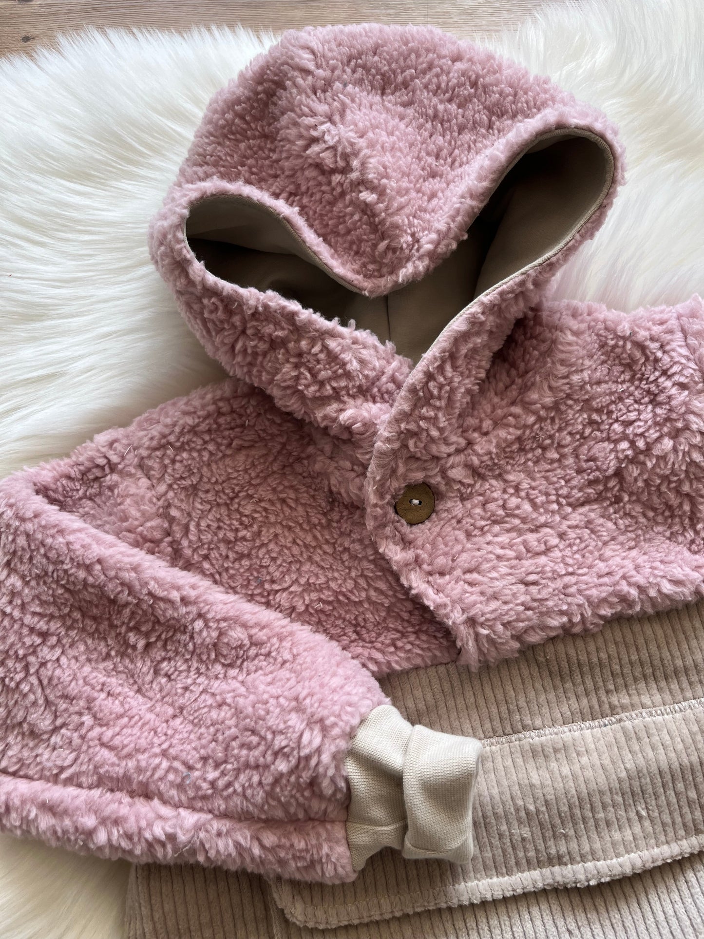 Outdoorhoodie Cord/Teddy ab Gr. 128