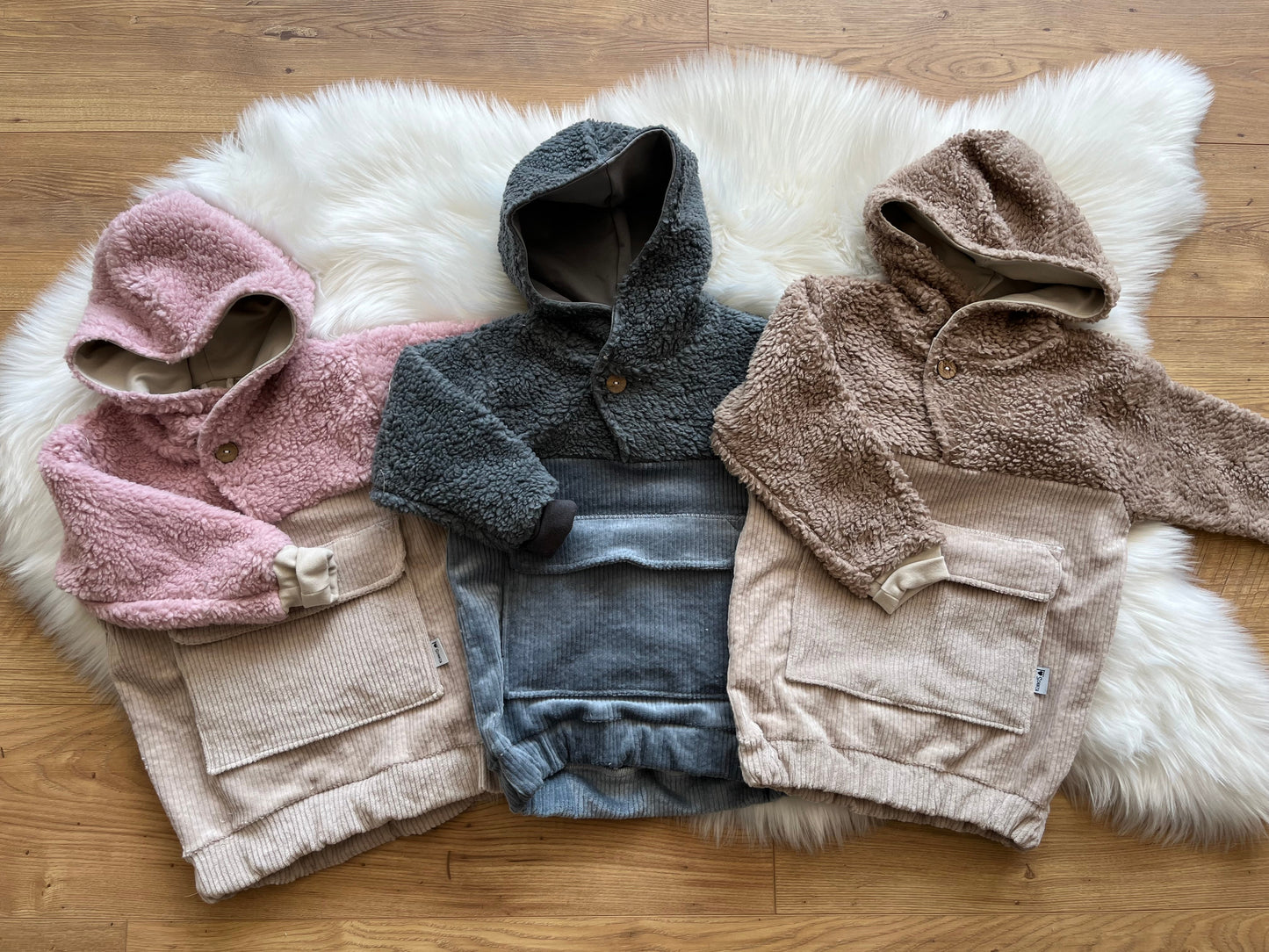 Outdoorhoodie Cord/Teddy ab Gr. 128