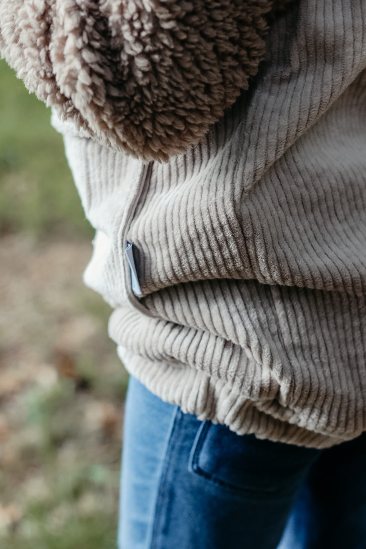 Outdoorhoodie Cord/Teddy ab Gr. 128