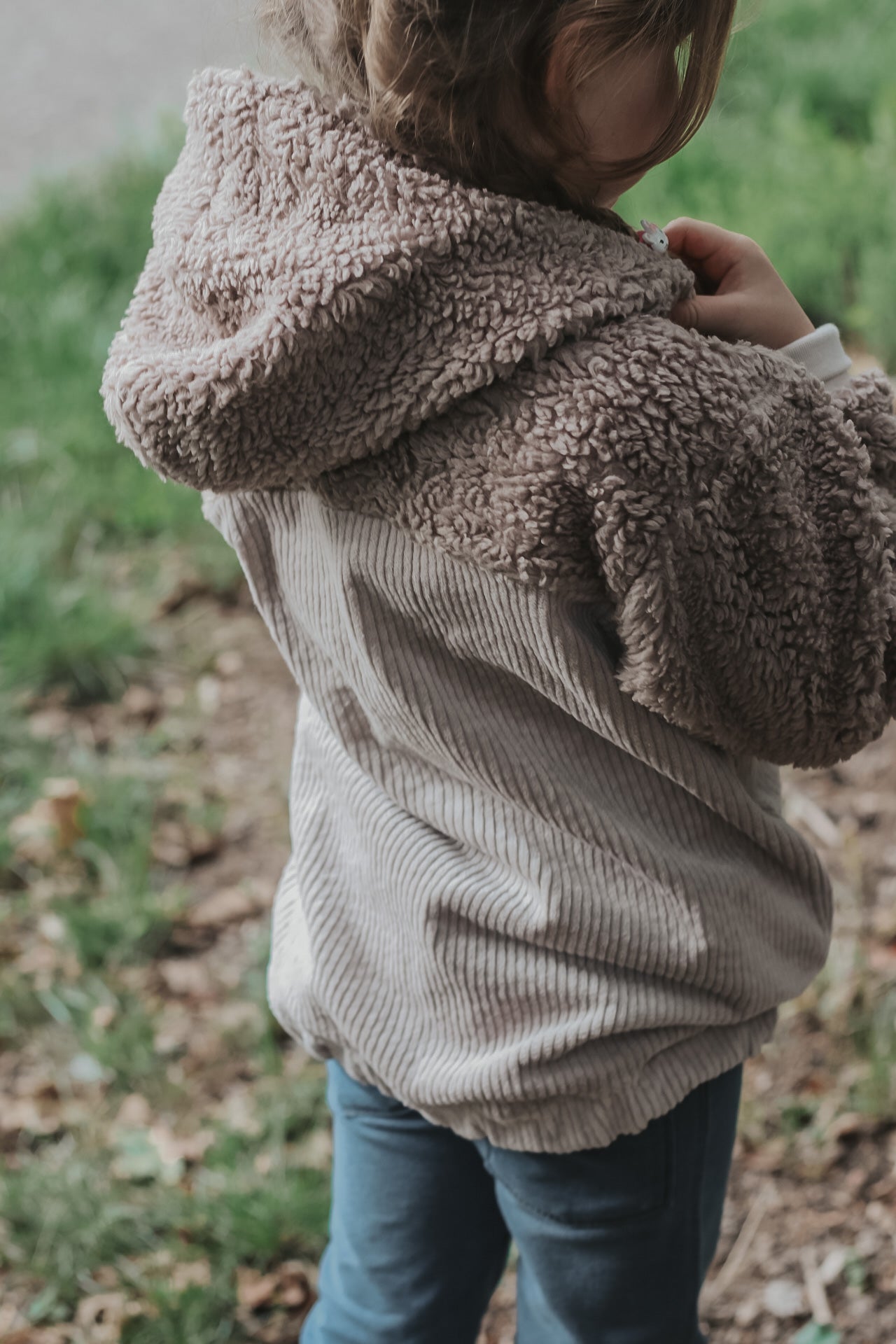 Outdoorhoodie Cord/Teddy ab Gr. 128